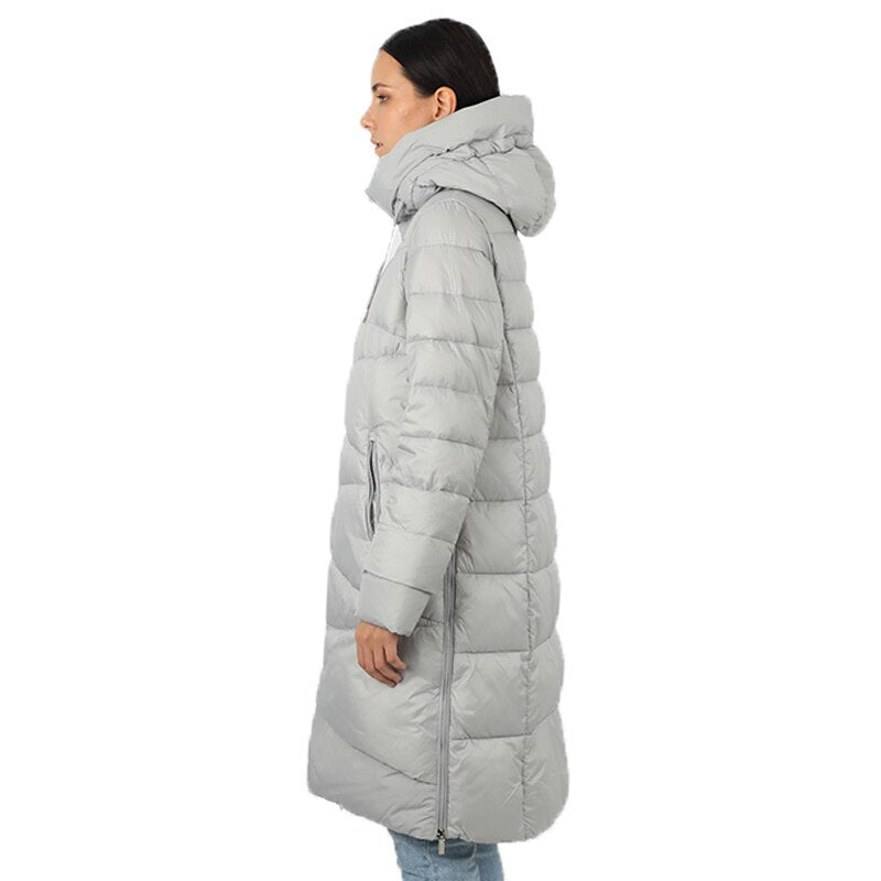 women's long down jacket parka outwear with hood quilted coat female plus size cotton quality warm clothes outwear 11153