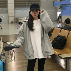 Summer Harajuku Butterfly Hoodie With Zipper Women Sweatshirt  Spring Oversized Hoodies Outerwear Plus Size