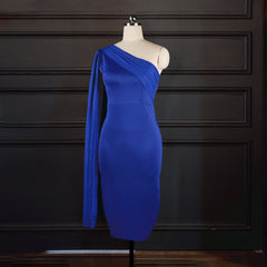Pbong mid size graduation outfit romantic style teen swag clean girl ideas 90s latina aestheticWomen Party Dress Blue Elegant Celebrity Sexy One Shoulder Ruched Ribbon Bodycon Plus Size Red Dinner Date Out Night Dresses XL