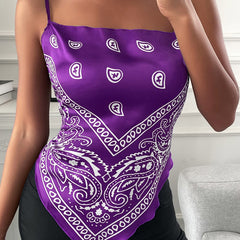 Summer Sleeveless Sling Women Cashew Sleeveless Vest Skinny Camis Tank Top Casual Female Short Bellyband Sexy Crop Tops Pbong mid size graduation outfit romantic style teen swag clean girl ideas 90s latina aesthetic