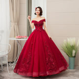 Green Quinceanera Dresses Party Prom Off The Shoulder Ball Gown Lace Embroidery Vintage Quinceanera Dress Plus Szie