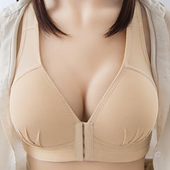 Plus Size Sexy Push Up Bra Front Closure Solid Color Brassiere Wireless Bralette Breast Seamless Bras for Women DE105