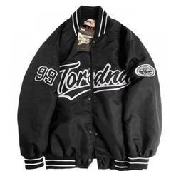 Hip Hop Baseball Uniform Flocking Printed Jacket Streetwear Loose Patchwork Jacket Men's Tops Women's Jackets Oversized Jackets