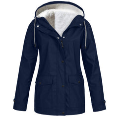 Women Jackets Winter Autumn Ladies Hooded Outdoor Raincoat Zipper Windbreaker Waterproof Outwear S-5XL Mujer Coat