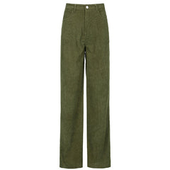 Sweetown Corduroy Y2K Joggers Women Cargo Pants 90s Streetwear Caramel Brown Low Waist E Girl Aesthetic Straight Trousers Female