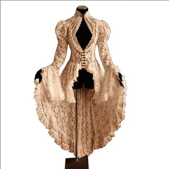 Pbong mid size graduation outfit romantic style teen swag clean girl ideas 90s latina aestheticWomen Vintage Lace Victorian Dress Long Flare Sleeve Gothic Long Tail Pleated Hollow Out Dresses Halloween Retro Dress Cosplay