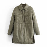 Spring Casual Woman Loose Long Basic Pocket Shirt Coats Female Fashion Oversized Light Jacket Ladies Solid Color Outwear