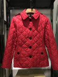 Rhombogram cotton dress European and American fashion slim body show thin joker clip cotton jacket women short style
