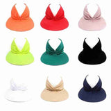 New Hat Women Summer Sun Visor Hat Women Girls Anti-UV Elastic Hollow Top Hat Outdoor Sun Hat Summer Hat Visor Caps For Ladies