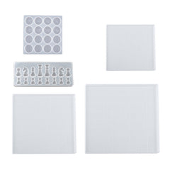 Chess Kit Epoxy Resin Silicone Molds International Chess Pieces Checkers Checkerboard UV Crystal Mould For Diy mold tools