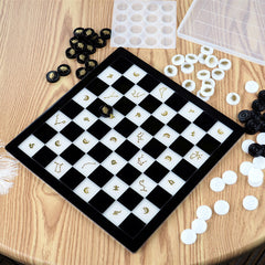 Chess Kit Epoxy Resin Silicone Molds International Chess Pieces Checkers Checkerboard UV Crystal Mould For Diy mold tools