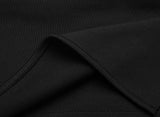 Pbong High Quality Black Long Sleeve One Shoulder Open Fork Rayon Bandage Dress Cocktail Party Bodycon Dress