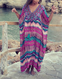 Pbong mid size graduation outfit romantic style teen swag clean girl ideas 90s latina aestheticMoroccan Kaftan Bohemian Printed Summer Dress Long Tunic Women Plus Size Beach Wear Swim Suit Cover Up Robe de plage