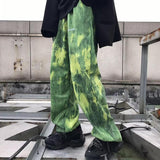 NiceMix Elastic Waistband Loose Harem Embroidery Tie Dye Contrast Jogger Pant Women Man Streetwear Korean Harajuku Punk Hip Hop