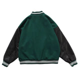 Women jacket coat Hip Hop Furry Bone Patchwork Color Block Jackets Ms Harajuku Streetwear Bomber garb Baseball Coats Unisex