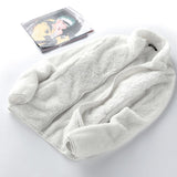 Winter women's polar fleece coral fleece jacket women outdoor warmth padded cardigan plush sweatshirt women pink hoodie