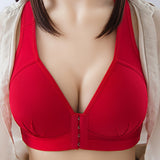 Plus Size Sexy Push Up Bra Front Closure Solid Color Brassiere Wireless Bralette Breast Seamless Bras for Women DE105