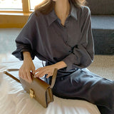 Vintage Evening Shirt Dresses for Women Party Fashion High Waist Korean Lace Up Long Woman Dress Elegant Autumn Vestidos