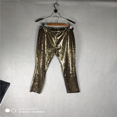 Babbytoro Women Leggings Skinny Sequin Glitter Shinny Dance Party Jeggings Pants XL L M S Pencil Bottom Black Silver Gold