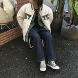 Winter Student Quilted Baseball Uniform Jacket Women Jackets Harajuku Style Loose Padded Couple Padded Tops Female Trend Coat