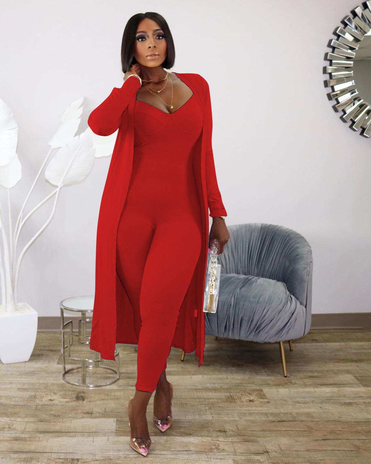 two piece set women 2 piece set women outfits long sleeve cardigans jumpsuit fall clothes for female 2 pieces sets outfits