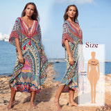 Pbong mid size graduation outfit romantic style teen swag clean girl ideas 90s latina aestheticMoroccan Kaftan Bohemian Printed Summer Dress Long Tunic Women Plus Size Beach Wear Swim Suit Cover Up Robe de plage