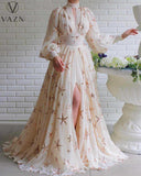 Pbong  mid size graduation outfit romantic style teen swag clean girl ideas 90s latina aesthetic New Floor-length Evening Gown Women Elegant Fashion Dress Tulle Banquet Party Dress Sexy Shinny Young Lady Dress