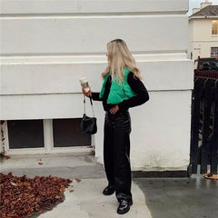Spring Casual Woman Black Loose Short Vest Female Fashion Oversized  Solid Color Tank Ladies Basic Warm Sleeveless Jacket