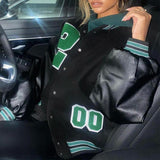 Spring And Autumn Vibe Style Baseball Uniform New Bomber Jacket For Women Fashion Retro Clothes Streetwear Oversized Coat