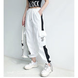 cargo pants summer women High waist pants loose joggers pants streetwear punk black capris trousers Korean Harem Pants