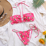 3 Pcs Printed Bikini Set High Waist Swimwear Women Sexy Bathing Suit Biquini Push Up Swimsuit Women's Bikinis Beach Wear Pbong mid size graduation outfit romantic style teen swag clean girl ideas 90s latina aesthetic