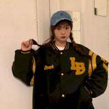 Jacket Women Jackets Oversized Baseball Punk Clothes Autumn/winter New Clothes Korean Students Thickened Plus Velvet Sweatshirt