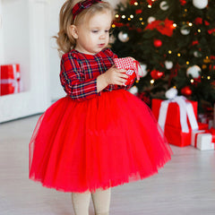 New Year Family Matching Clothes Christmas Mother Daughter Dresses Mommy And Me Plaid Mom Dress Kids Child Outfit Autumn