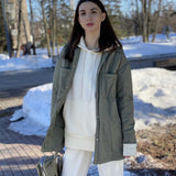 Spring Casual Woman Loose Long Basic Pocket Shirt Coats Female Fashion Oversized Light Jacket Ladies Solid Color Outwear