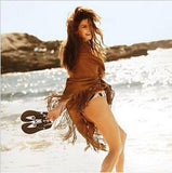 New Summer Fashion Women's Top Fringed Dress Kimono Cardigan