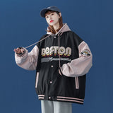 Pbong Women jacket retro embroidery baseball uniform new Korean version ins street loose jacket jacket couple men and women wear