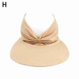 New Hat Women Summer Sun Visor Hat Women Girls Anti-UV Elastic Hollow Top Hat Outdoor Sun Hat Summer Hat Visor Caps For Ladies
