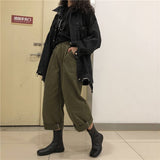 Women Pants Student Loose Ins Straight Korean Style Wide Leg Trousers Simple  Retro Kpop Ulzzang Oversize Harajuku Leisure Daily