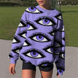 Sweatshirt women's new fashion printed pullover sweater plus size hoodie womens tops oversized crewneck sweatshirt