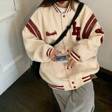Spring Coat American Baseball Bomber Jacket Loose Retro Men Women Couples Tops Harajuku Plus Size Jackets Streetwear