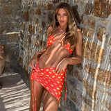 3 Pcs Printed Bikini Set High Waist Swimwear Women Sexy Bathing Suit Biquini Push Up Swimsuit Women's Bikinis Beach Wear Pbong mid size graduation outfit romantic style teen swag clean girl ideas 90s latina aesthetic
