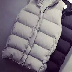 Women Long Thick Warm Cotton Padded Puffer Vests Sleeveless Parkas Jacket