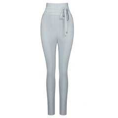 Pbong High Quality Black Grey Pink Rayon Bandage Pant Sexy Fashion Celebrity Pant
