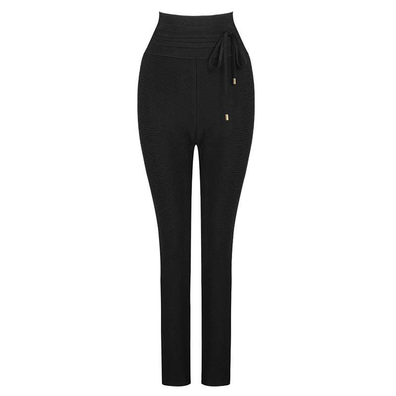 Pbong High Quality Black Grey Pink Rayon Bandage Pant Sexy Fashion Celebrity Pant
