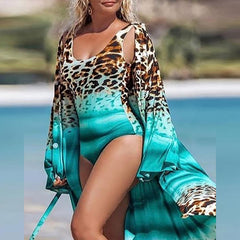 Sexy Leopard Print Swimsuit Swimwear Summer Women Cover-Up Bikini Swimwear Brazilian Bodysuit Monokini Beach Wear