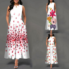 Pbong mid size graduation outfit romantic style teen swag clean girl ideas 90s latina aesthetic Women New Loose Floral Vintage Hole Ruffles Befree Dress Large Big Summer Camis Party Elegant Maxi Dresses Plus Sizes