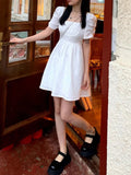Vintage Design Black Mini Dress Women Gothic Harajuku Sexy Backless Short Dresses Summer Korean Fashion Kpop