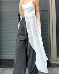 Beach Style Solid Long Camis Tops Holiday Slash Neck Sleeveless Tank Tops Women Summer Fashion Streetwear Tanks