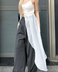 Beach Style Solid Long Camis Tops Holiday Slash Neck Sleeveless Tank Tops Women Summer Fashion Streetwear Tanks