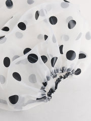 Women Black Jumpsuits Patchwork Sleeves Polka Dot See Through High Waist Slim Elegant Office Ladies One Piece Fashion Bodysuit  Pbong mid size graduation outfit romantic style teen swag clean girl ideas 90s latina aesthetic
